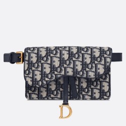 Dior Blue Oblique Saddle Belt Bag TDBS2776