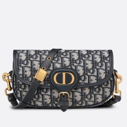 Dior Bobby East-West Bag In Blue Dior Oblique Canvas TDBS2791