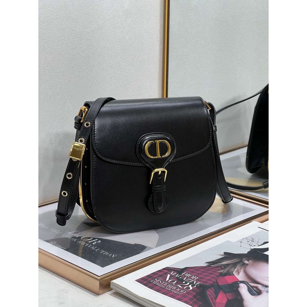 Dior Bobby Frame Bag In Black Box Calfskin TDBS2795