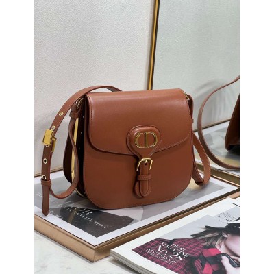 Dior Bobby Frame Bag In Brown Box Calfskin TDBS2796