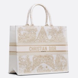 Dior Book Tote Bag In Dior Around the World Stella Embroidery TDBS2843