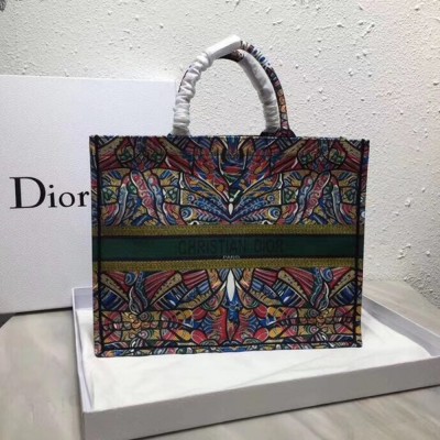 Dior Book Tote Bg In Butterfly Multicolor Canvas TDBS2871