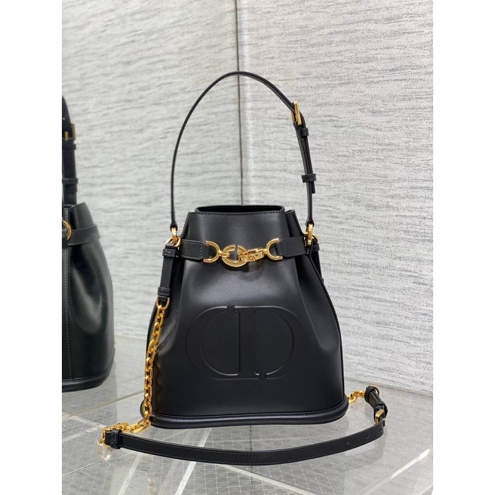 Dior C'est Medium Bag in Black Saddle Calfskin TDBS25404