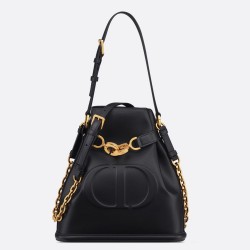 Dior C'est Medium Bag in Black Saddle Calfskin TDBS25404