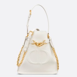 Dior C'est Medium Bag in White Saddle Calfskin TDBS25406