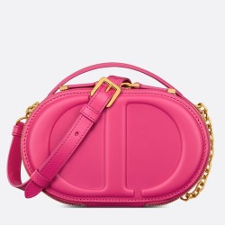 Dior CD Signature Oval Camera Bag in Rani Pink Calfskin TDBS25049