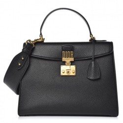 Dior DiorAddict Tote Bag In Black Grained Leather TDBS25078