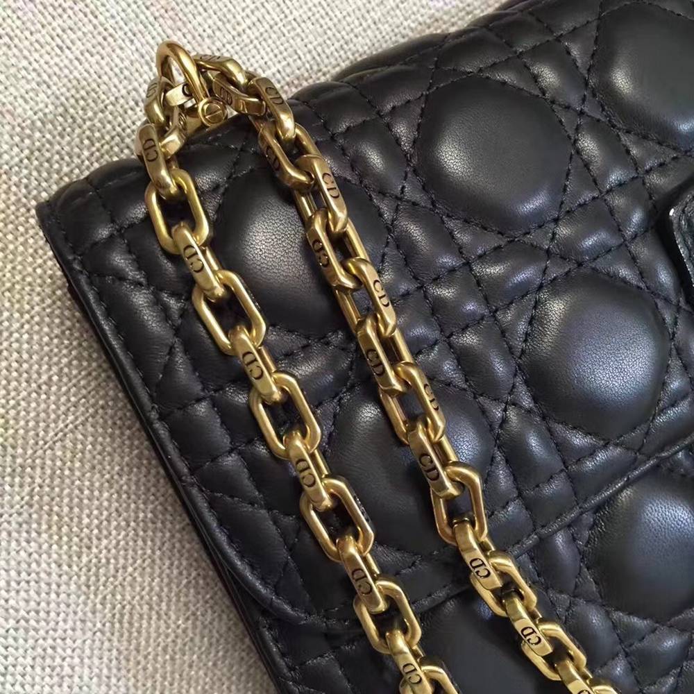 Dior Dioraddict Flap Bag In Black Lambskin TDBS25072