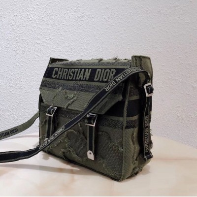 Dior Diorcamp Messenger Bag In Green Camouflage Canvas TDBS25104