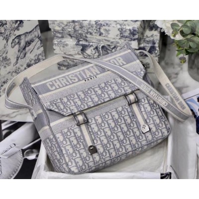 Dior Diorcamp Messenger Bag In Grey Oblique Canvas TDBS25106