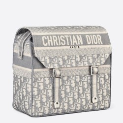 Dior Diorcamp Messenger Bag In Grey Oblique Canvas TDBS25106