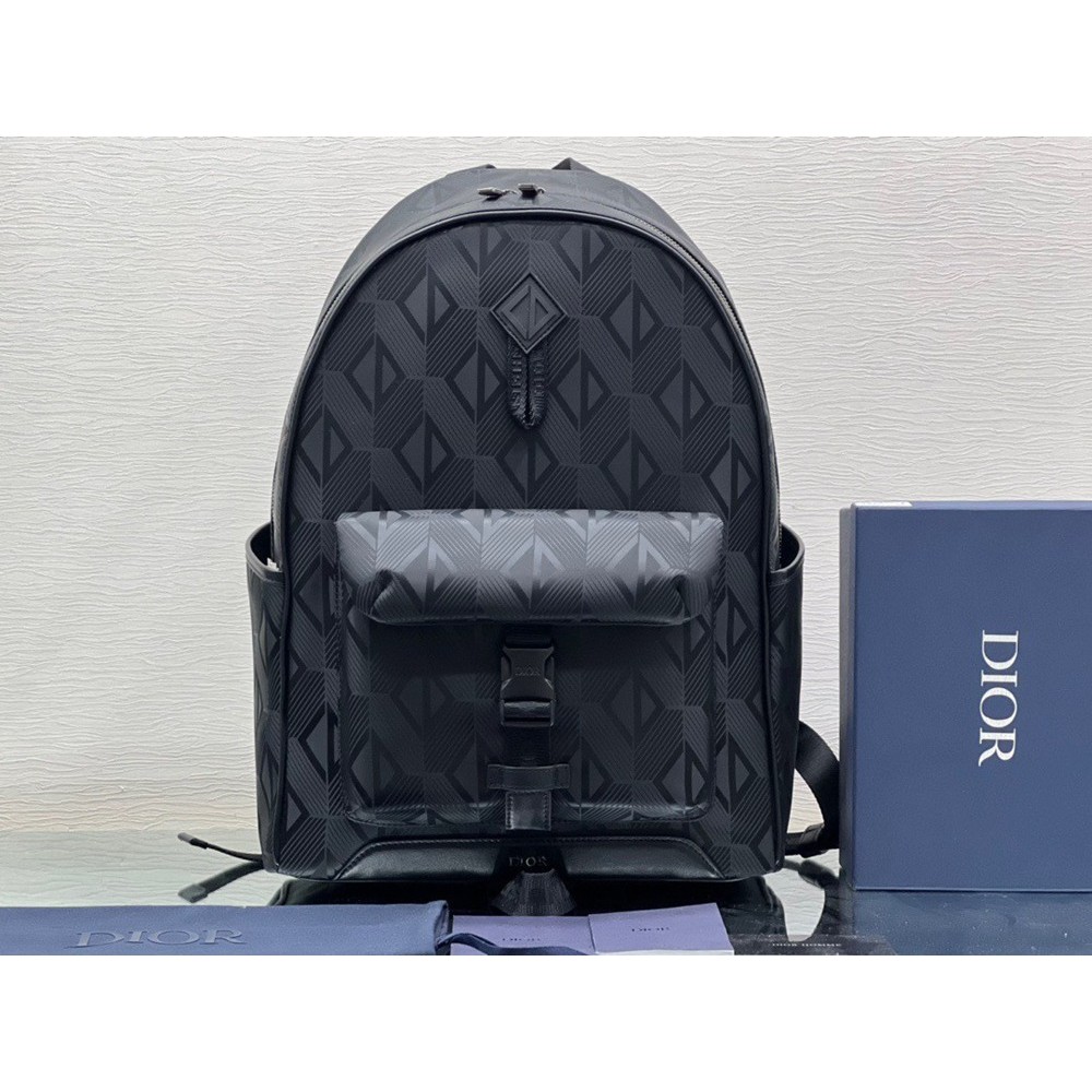 Dior Explorer Backpack In Black CD Diamond Mirage Ski Capsule Nylon TDBS2769