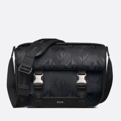 Dior Explorer Messenger Bag In Black CD Diamond Mirage Ski Capsule Nylon TDBS25364