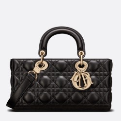 Dior Lady D-Joy Bag In Black Cannage Lambskin TDBS25330