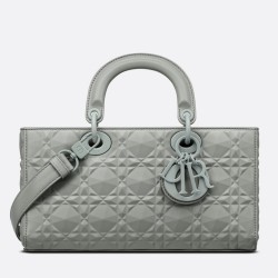 Dior Lady D-Joy Bag In Grey Calfskin with Diamond Motif TDBS25333