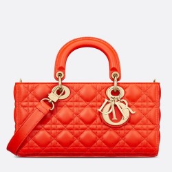 Dior Lady D-Joy Bag In Orange Cannage Lambskin TDBS25334