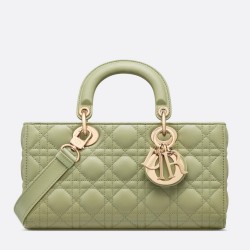 Dior Lady D-Joy Medium Bag In Ethereal Green Cannage Lambskin TDBS25341