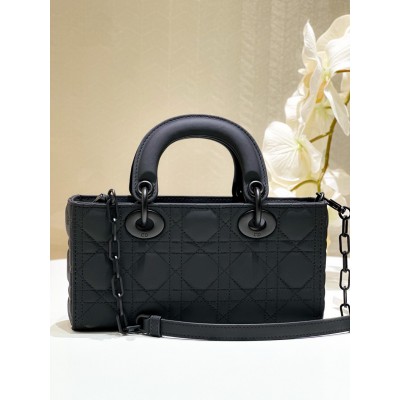 Dior Lady D-Joy Medium Bag in Black Ultramatte Calfskin TDBS25340