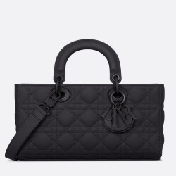 Dior Lady D-Joy Medium Bag in Black Ultramatte Calfskin TDBS25340