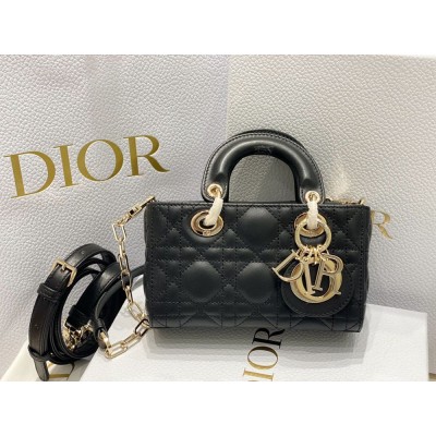 Dior Lady D-Joy Micro Bag In Black Cannage Lambskin TDBS25346