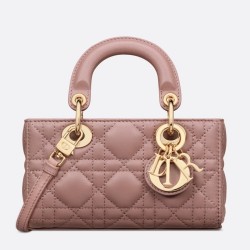 Dior Lady D-Joy Micro Bag In Peony Pink Cannage Lambskin TDBS25347