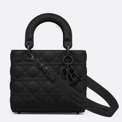 Dior Lady Dior My ABCDior Bag In Black Ultra Matte Calfskin TDBS25205