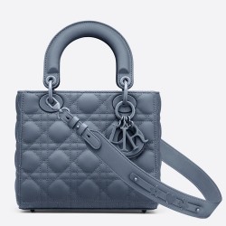 Dior Lady Dior My ABCDior Bag In Blue Ultramatte Calfskin TDBS25207