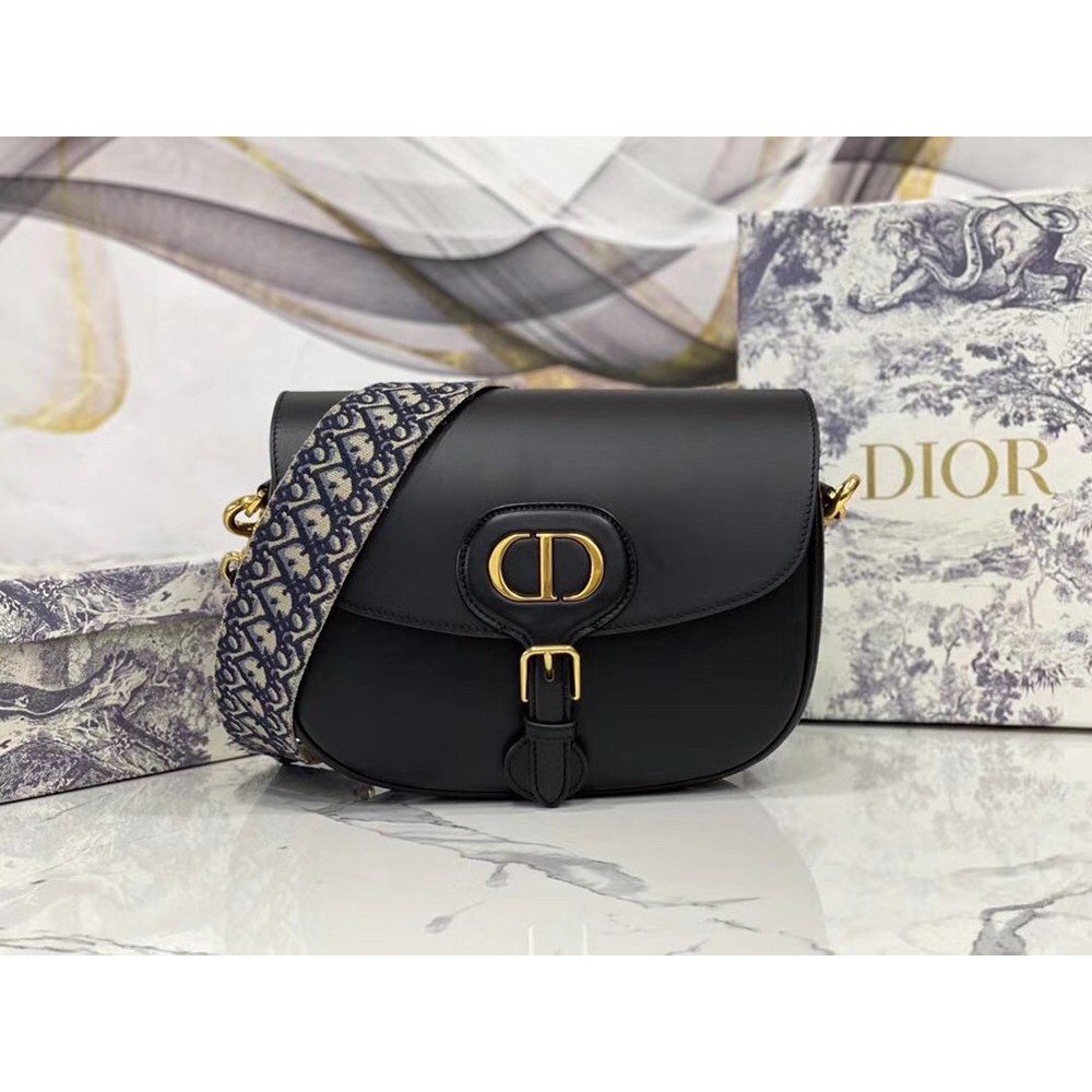 Dior Large Bobby Bag In Black Calfskin TDBS2800