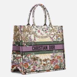 Dior Large Book Tote Bag in Dior 4 Saisons été Soleil Embroidery  TDBS2887