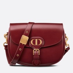 Dior Medium Bobby Bag In Bordeaux Calfskin TDBS2808