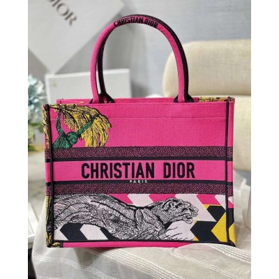 Dior Medium Book Tote Bag In Toile de Jouy Zoom Pop Embroidery TDBS2940