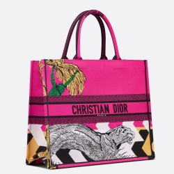 Dior Medium Book Tote Bag In Toile de Jouy Zoom Pop Embroidery TDBS2940