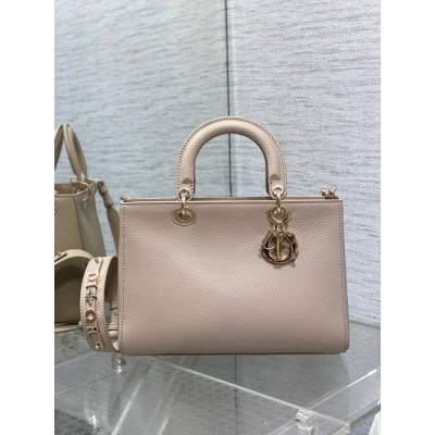 Dior Medium Lady D-Sire My ABCDior Bag in Beige Bull Leather TDBS25266