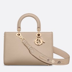 Dior Medium Lady D-Sire My ABCDior Bag in Beige Bull Leather TDBS25266