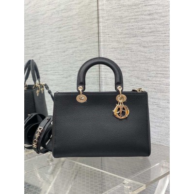 Dior Medium Lady D-Sire My ABCDior Bag in Black Bull Leather TDBS25267