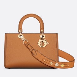 Dior Medium Lady D-Sire My ABCDior Bag in Brown Bull Leather TDBS25269