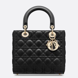 Dior Medium Lady Dior Bag In Black Cannage Lambskin TDBS25233