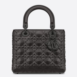 Dior Medium Lady Dior Bag In Black Diamond Calfskin TDBS25234