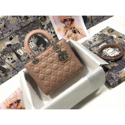 Dior Medium Lady Dior Bag In Blush Cannage Lambskin TDBS25239