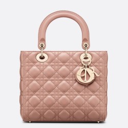 Dior Medium Lady Dior Bag In Blush Cannage Lambskin TDBS25239