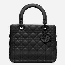 Dior Medium Lady Dior Ultra-Matte So Black Bag TDBS25265