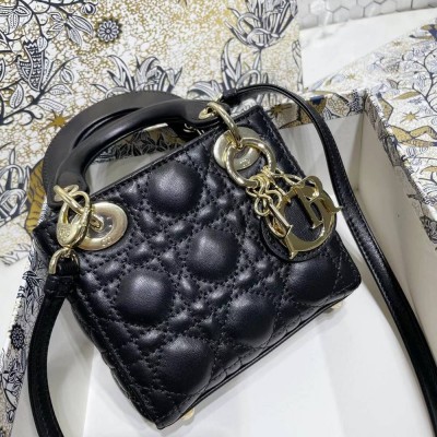 Dior Micro Lady Dior Bag In Black Cannage Lambskin TDBS25270