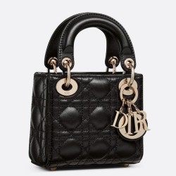 Dior Micro Lady Dior Bag In Black Cannage Lambskin TDBS25270