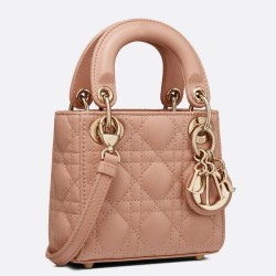 Dior Micro Lady Dior Bag In Poudre Cannage Lambskin TDBS25274