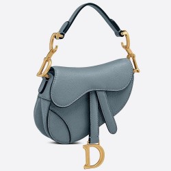 Dior Micro Saddle Bag In Grey Goatskin TDBS25414