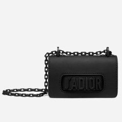 Dior Mini J'Adior Bag In Black Ultra Matte Calfskin TDBS25063