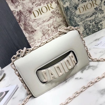 Dior Mini J'Adior Bag In White Ultra Matte Calfskin TDBS25065