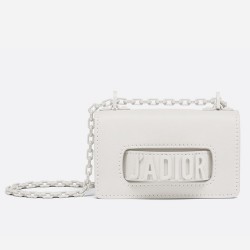 Dior Mini J'Adior Bag In White Ultra Matte Calfskin TDBS25065