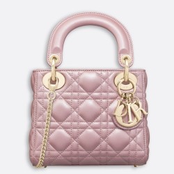 Dior Mini Lady Dior Bag In Lotus Pearly Lambskin TDBS25289