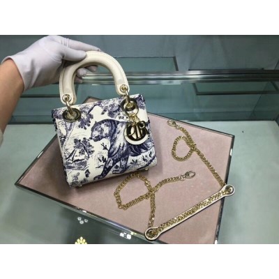 Dior Mini Lady Dior Bag With Toile De Jouy Printed TDBS25299